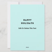 Funny Snow Skiing Holiday Kerstkaarten Feestdagenkaart (Achterkant)