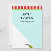 Funny Snow Skiing Holiday Kerstkaarten Feestdagenkaart (Achterkant)