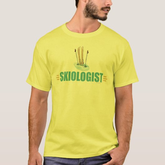 Funny Snow Skiing T-shirt (Voorkant)