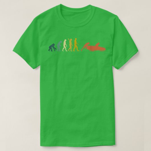 Funny Snow Sled Evolution Man T-shirt (Design voorkant)
