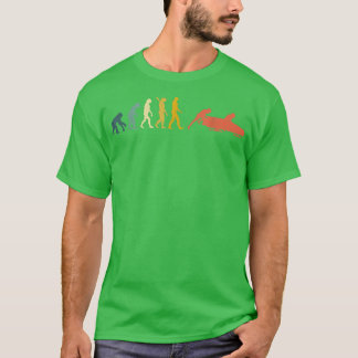 Funny Snow Sled Evolution Man T-shirt