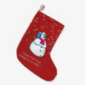 Funny Snow Woman Humor Kerstmis stoppen Kleine Kerstsok (Voorkant (Hangend))