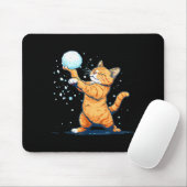 Funny Snowball Cat In Winter For Men Women Kids  Muismat (Met muis)