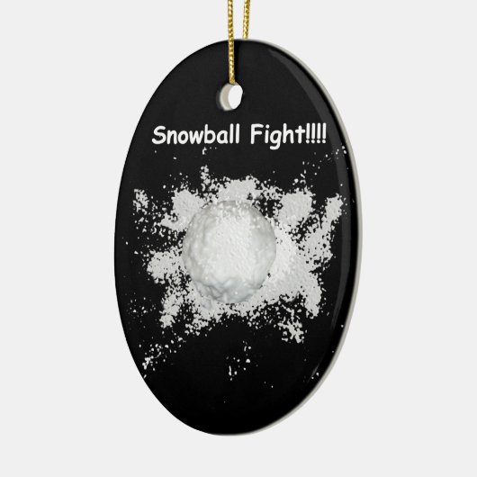 Funny Snowball Fight Kerstmis Ornament (Links)