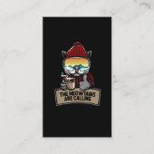 Funny Snowboard Ski Cat Snow Goggles Mountains Visitekaartje (Voorkant)