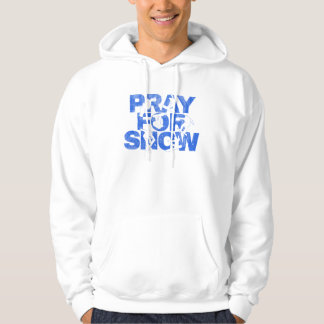 Funny Snowboarder Pray for Snow Winter Mountains Hoodie