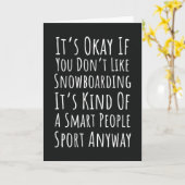 Funny Snowboarding Cards Snowboarder Winter Sports Kaart (Gele Bloem)