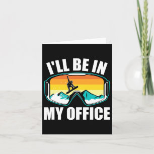 Funny Snowboarding Gift for Snowboarder Winter Spo Kaart