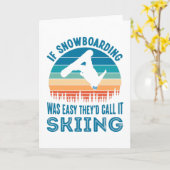Funny Snowboarding Gift Snowboard Lover Kaart (Gele Bloem)