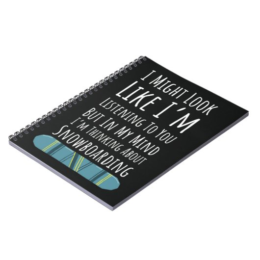 Funny Snowboarding Gifts For Him Snowboarder Humor Notitieboek (Linkerzijde)