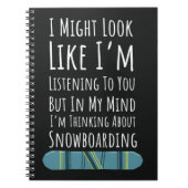 Funny Snowboarding Gifts For Him Snowboarder Humor Notitieboek (Voorkant)