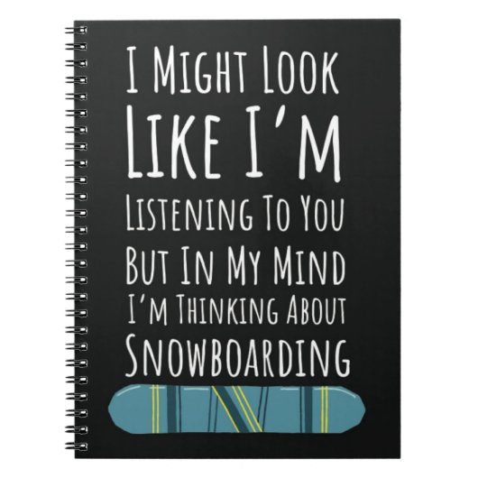 Funny Snowboarding Gifts For Him Snowboarder Humor Notitieboek (Voorkant)
