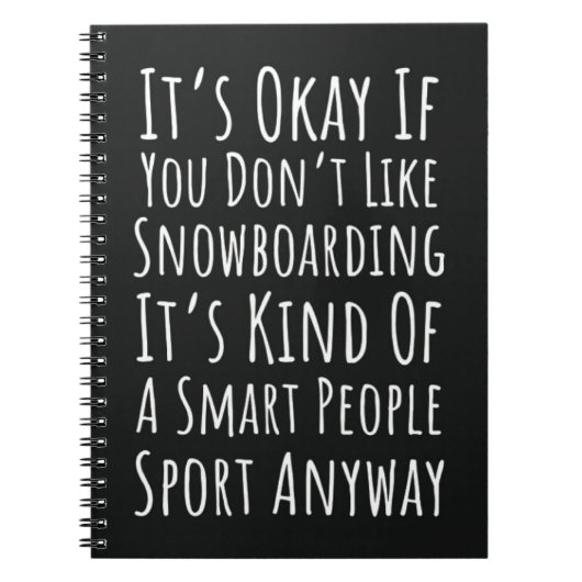 Funny Snowboarding Gifts Snowboarder Humor Lover Notitieboek (Voorkant)