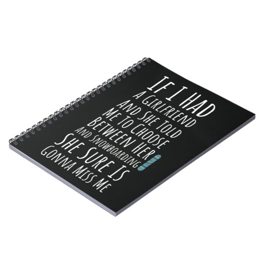 Funny Snowboarding Gifts Snowboarder Winter Sport Notitieboek (Linkerzijde)