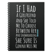 Funny Snowboarding Gifts Snowboarder Winter Sport Notitieboek (Voorkant)