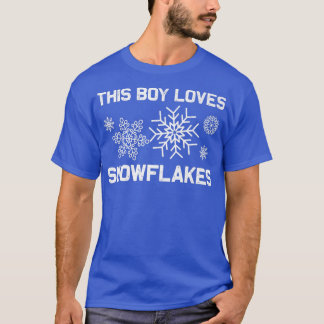 Funny Snowflake Art voor jongens Kinder ijswinter T-shirt