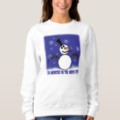 Funny Snowman Addiction Long-Shirt Trui (Voorkant)