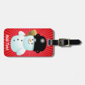 Funny Snowman Bagagelabel (Voorkant horizontaal)