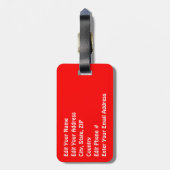 Funny Snowman Bagagelabel (Achterkant verticaal)