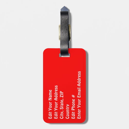 Funny Snowman Bagagelabel (Achterkant verticaal)