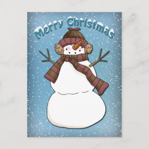 Funny Snowman Briefkaart
