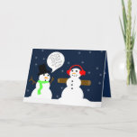 FUNNY SNOWMAN CHRISTMAS CARD FEESTDAGEN KAART<br><div class="desc">Cute en grappige sneeuwman zijn het kenmerk van deze kerstkaart. Het is duidelijk dat een sneeuwpop,  BOB,  deze winter aan het werk is.</div>