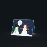 FUNNY SNOWMAN CHRISTMAS CARD NoteCARD Feestdagen Kaart<br><div class="desc">Cute en grappige sneeuwman zijn het kenmerk van deze kerstkaart. Blijkbaar heeft een sneeuwpop,  BOB,  deze winter gewerkt.</div>