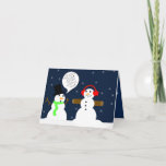 FUNNY SNOWMAN CHRISTMAS CARD NoteCARD Feestdagen Kaart<br><div class="desc">Cute en grappige sneeuwman zijn het kenmerk van deze kerstkaart. Blijkbaar heeft een sneeuwpop,  BOB,  deze winter gewerkt.</div>