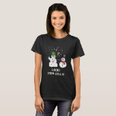 Funny Snowman Christmas Science Xmas Biology Snow  T-shirt (Voorkant volledig)