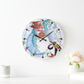 FUNNY SNOWMAN EN PENGUIN WINTER SERENADE GROTE KLOK (Huis)