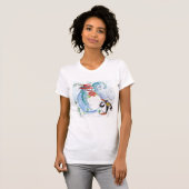 FUNNY SNOWMAN EN PENGUIN WINTER SERENADE T-SHIRT (Voorkant volledig)