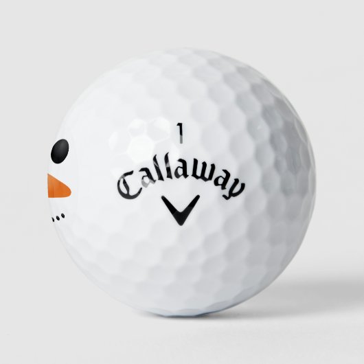 Funny Snowman Face Golfer Gift Golfballen (Logo)
