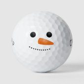 Funny Snowman Face Golfer Gift Golfballen (Voorkant)