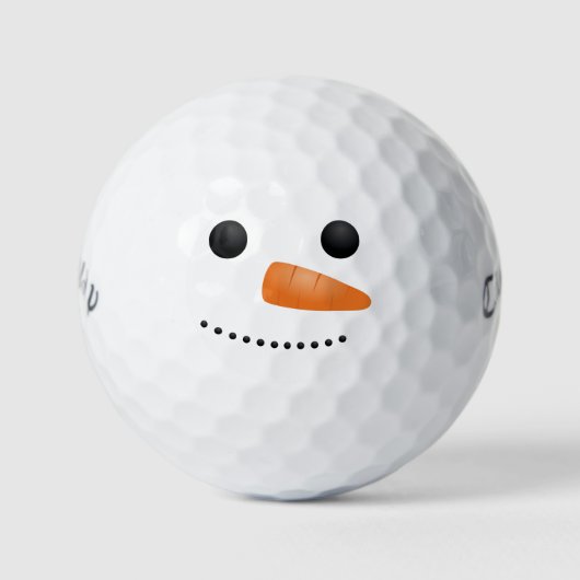 Funny Snowman Face Golfer Gift Golfballen (Voorkant)
