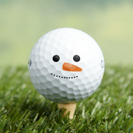 Funny Snowman Face Golfer Gift Golfballen (Insitu Shirt)