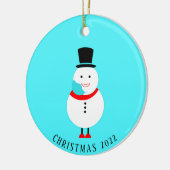 Funny Snowman Face Mask Custom Kerstmis 2022 Keramisch Ornament (Links)