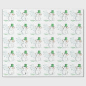 Funny Snowman Farts Snowflakes Cadeaupapier (Vlak)