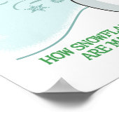 Funny Snowman Farts Snowflakes Cartoon Poster (Hoek)