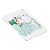 Funny Snowman Farts Snowflakes Magneet (Rechterzijde)