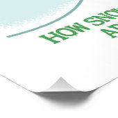 Funny Snowman Farts Snowflakes Perfect Poster (Hoek)