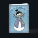 Funny Snowman Feestdagen Kaart<br><div class="desc">Dit grappige, grillige ontwerp met schattige sneeuwpop is een groot ontwerp voor uw vakantiegroet :) U zult familie en vrienden van deze mooie tekening genieten. Als u de tekstkleur of het lettertype wilt wijzigen of een afbeelding aan de binnenkant of achterkant van de kaart wilt toevoegen, klikt u op "aanpassen"....</div>