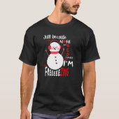 Funny Snowman Freezing Couple Black T-shirt (Voorkant)