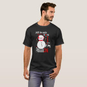 Funny Snowman Freezing Couple Black T-shirt (Voorkant volledig)