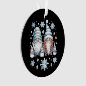 Funny Snowman Gnomen met Snowflakes Cute Winter Ornament (voorkant)