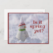 Funny Snowman Greeting Briefkaart (Voorkant / Achterkant)