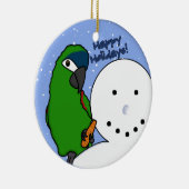 Funny Snowman Hahn's Macaw Ornament (Rechts)