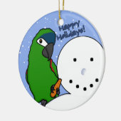 Funny Snowman Hahn's Macaw Ornament (Links)