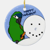 Funny Snowman Hahn's Macaw Ornament (Achterkant)