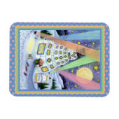 FUNNY SNOWMAN HOTEL, NOORDELIJKE LICHTEN EN PENGUI MAGNEET (Horizontaal)