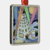 FUNNY SNOWMAN HOTEL, NOORDELIJKE LICHTEN EN PENGUI METALEN ORNAMENT (Rechts)